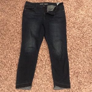 Old Navy Rockstar jeggings with frayed bottom